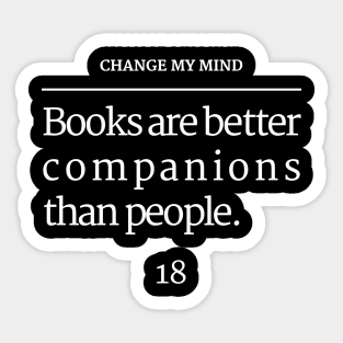 Unpopular Bookish Opinion Page 18 Sticker